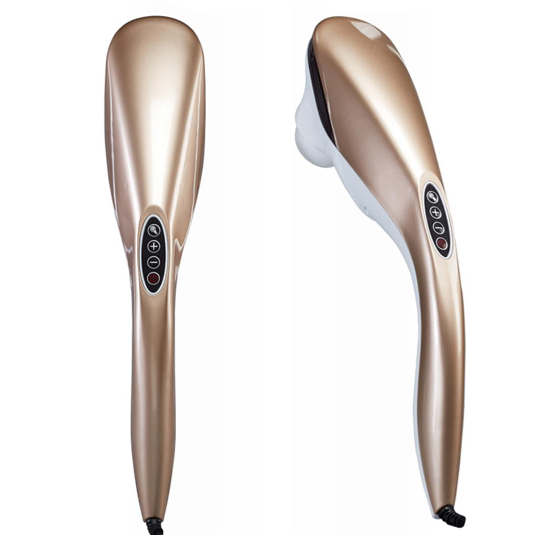 NNEAGS 6 Heads Portable Handheld Massager Soothing Stimulate Blood Flow Shoulder Gold - Image 2