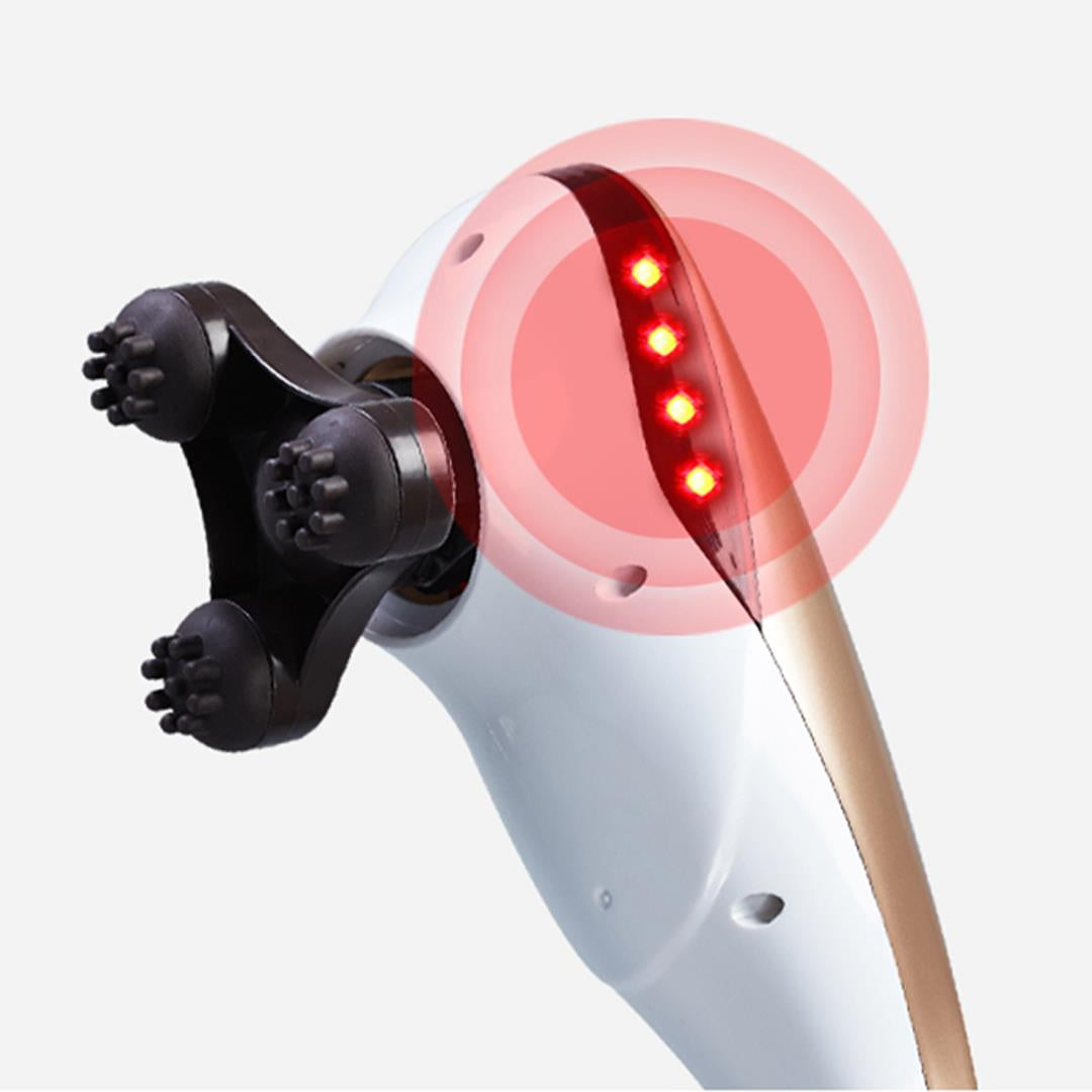 NNEAGS 6 Heads Portable Handheld Massager Soothing Stimulate Blood Flow Shoulder Gold - Image 3