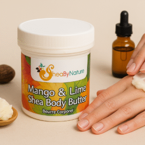 Mango & Lime Shea Body Butter – Deep Hydration for Dry Skin | Organic Unrefined Shea & Mango Seed Butter 250g