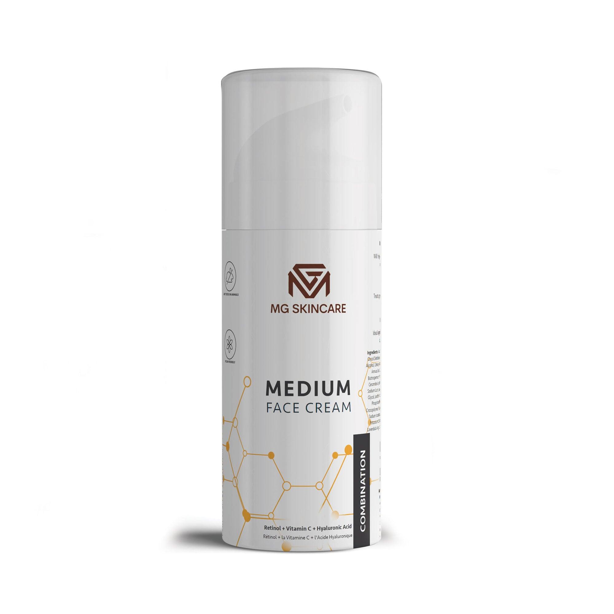 Medium Face Cream with Retinol - Vita C & Hyaluronic Acid - Image 2