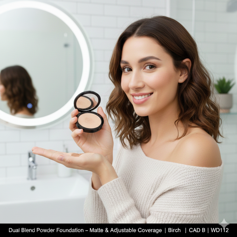 Dual Blend Powder Foundation – Matte & Adjustable Coverage | Birch | CAD B | WD112 - Image 2
