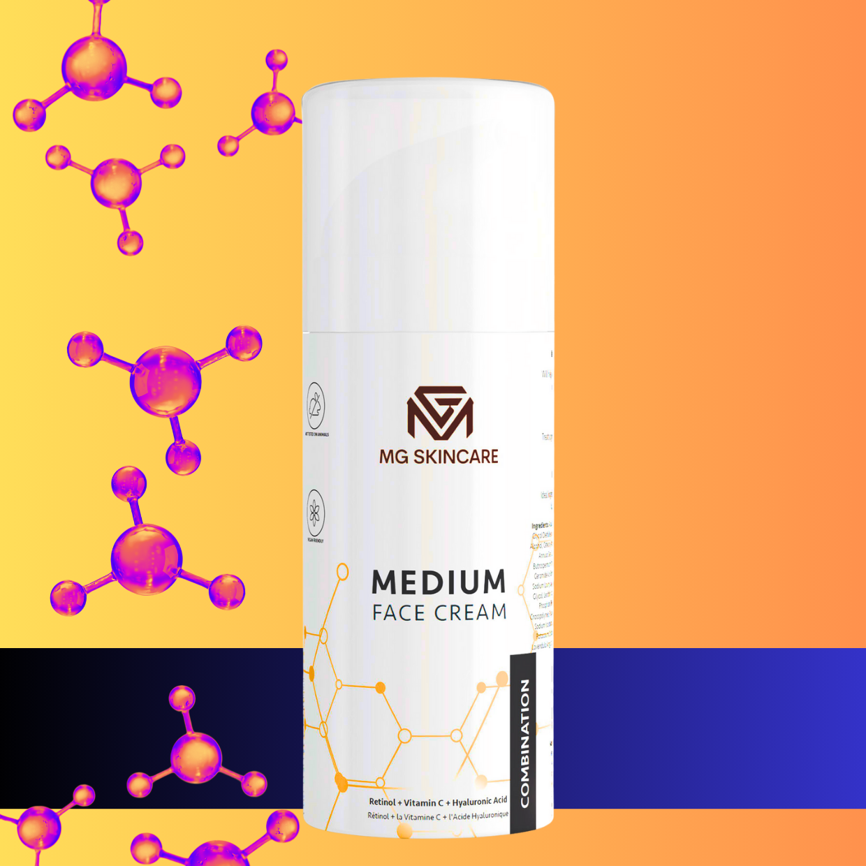 Medium Face Cream with Retinol - Vita C & Hyaluronic Acid - Image 4