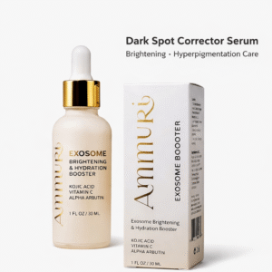 Ammuri Exosome Booster Serum – Brightening & Hydration Booster with Kojic Acid, Vitamin C & Alpha Arbutin | Fades Dark Spots, Evens Skin Tone & Boosts Radiance | For Face & Body – 30ml